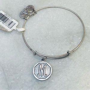 Alex and Ani NWT Initial M Adjustable Bangle Bracelet 389